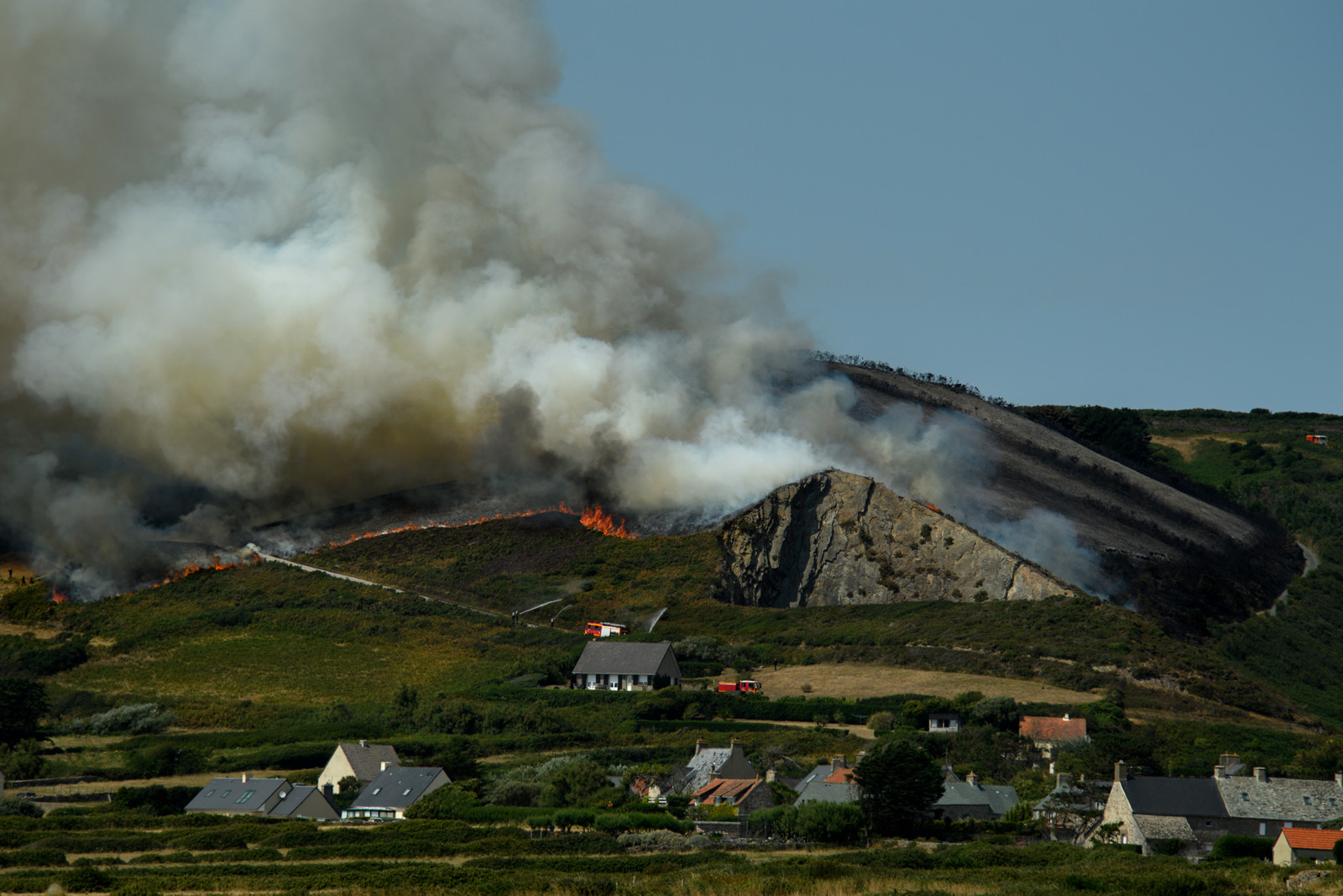 Incendie dans la Hague